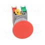 Переключатель кнопочный 1-позиционный AUSPICIOUS EB22-1OC R (EB22-1-O/C-R)