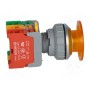 Переключатель кнопочный 1-позиционный AUSPICIOUS EBL30-1OC Y, WO LAMP (LXE30-1-O/C-Y)