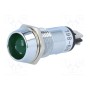 Индикаторная лампа LED вогнутый SCI R9-86L-01-24GREEN (ILL16-24G)