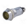 Индикаторная лампа LED вогнутый SCI R9-86L-01-24YELLOW (ILL16-24Y)