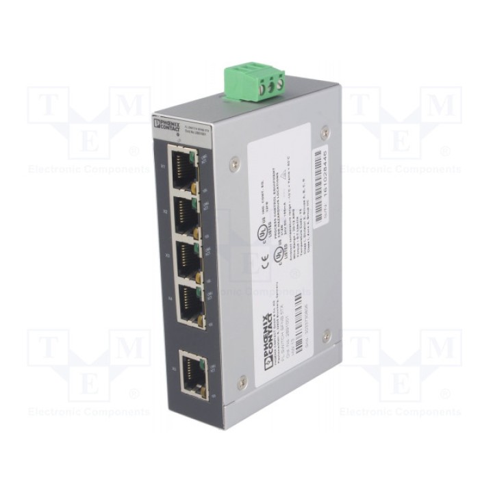 Промышленный модуль switch ethernet неуправляемый PHOENIX CONTACT 2891001 (FL-SFNB-5TX)