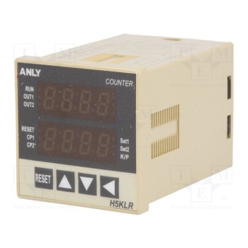 Счетчик электронный 2x led ANLY ELECTRONICS H5KLR-11 12-48V ACDC