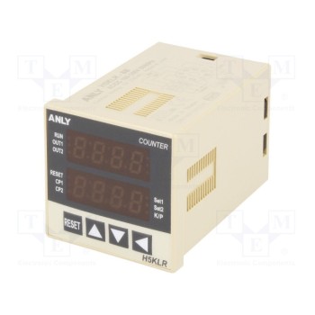 Счетчик электронный 2x led ANLY ELECTRONICS H5KLR-8B 100-240V ACDC