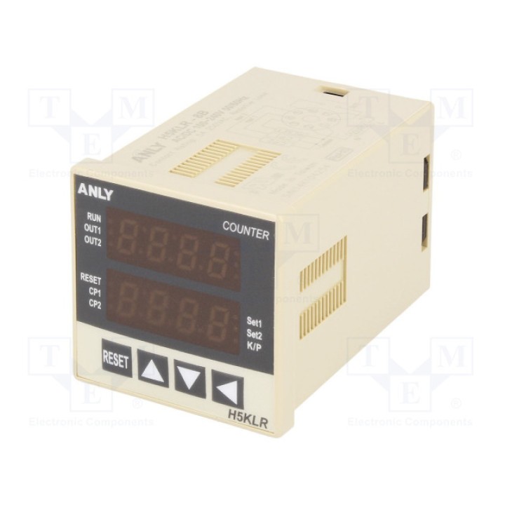 Счетчик электронный 2x led ANLY ELECTRONICS H5KLR-8B 100-240V ACDC (A-H5KLR-8B-230)