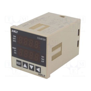 Счетчик электронный 2x led ANLY ELECTRONICS H5KLR-8B 12-48 ACDC