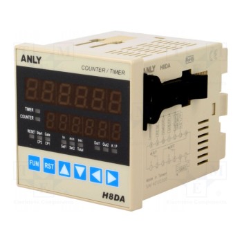 Счетчик электронный 2x led ANLY ELECTRONICS H8DA 12-48V ACDC