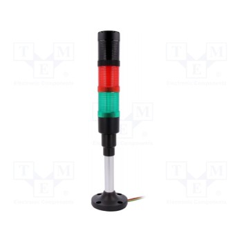 Сигнализатор световая колонна цвет красный/зеленый ONPOW HBJD-40DW2RG230ACB