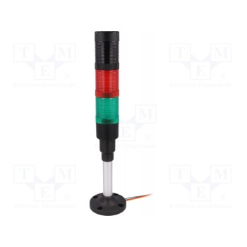 Сигнализатор световая колонна цвет красный/зеленый ONPOW HBJD-40DZ2RG230ACB