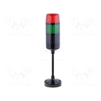 Сигнализатор световая колонна цвет красный/зеленый W2 KS-AD2D_CZ_P_125RGM