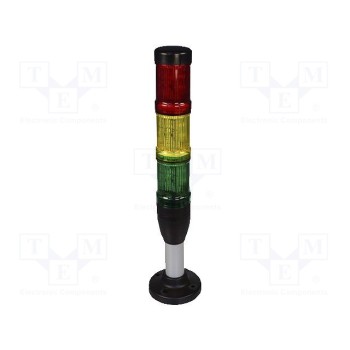 Сигнализатор световая колонна непрерывный световой сигнал EATON ELECTRIC SL4-100-L-RYG-24LED