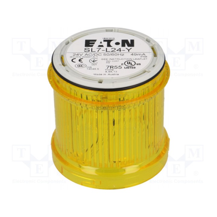 Сигнализатор световой непрерывный световой сигнал EATON ELECTRIC SL7-L24-Y (SL7-L24-Y)