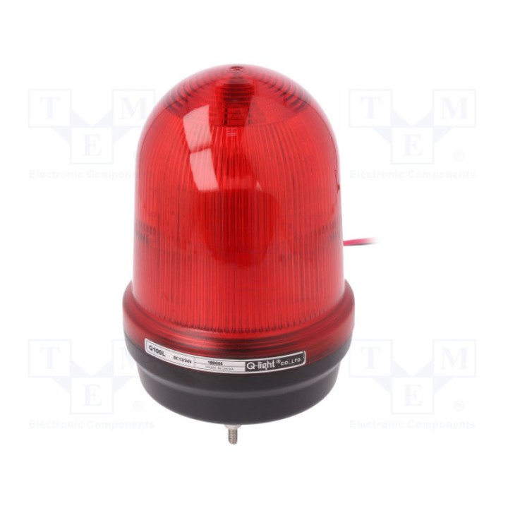 Сигнализатор световой красный QLIGHT Q100L-1224-R (Q100L-12/24-R)