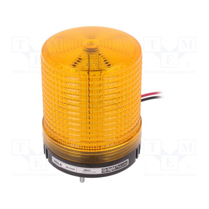 Сигнализатор световой мигающий световой сигнал QLIGHT S80LS-1224-A (S80LS-12/24-A)