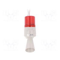 Сигнализатор светозвуковой 24вdc QLIGHT S60ADL-24-R