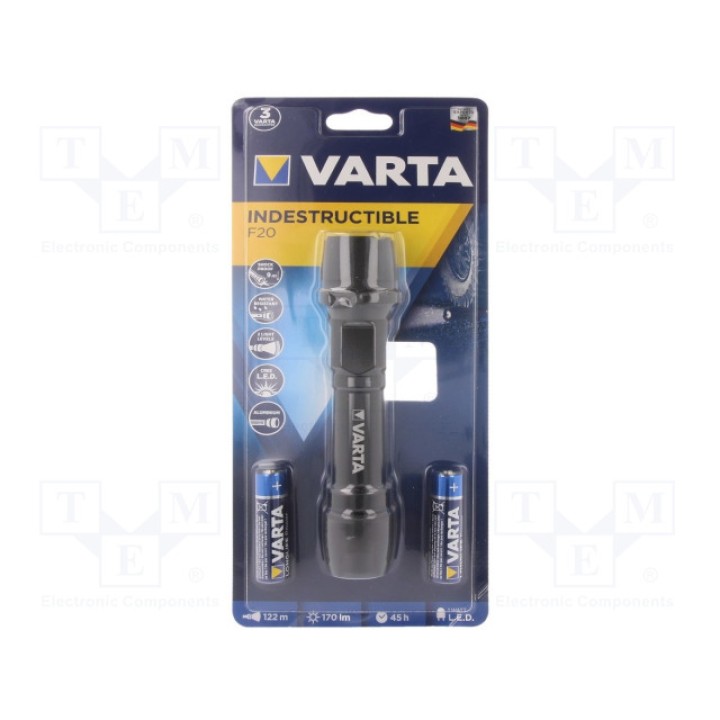 Фонарик LED VARTA 18701 (1WAT-LED-LIGHT-2AA)