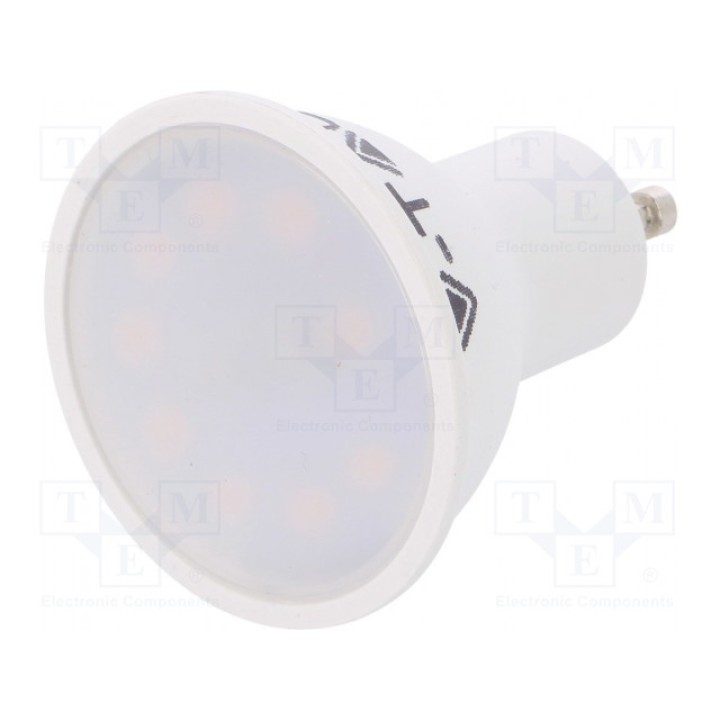 Лампочка LED теплый белый GU10 V-TAC SKU 1685 (3800157606240)