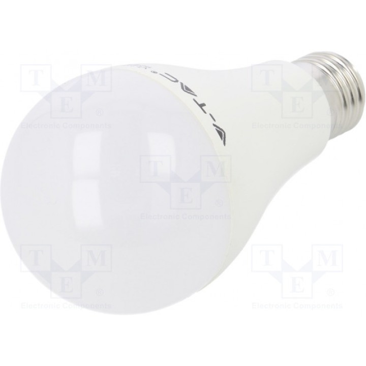 Лампочка LED теплый белый E27 V-TAC SKU 162 (3800157627757)