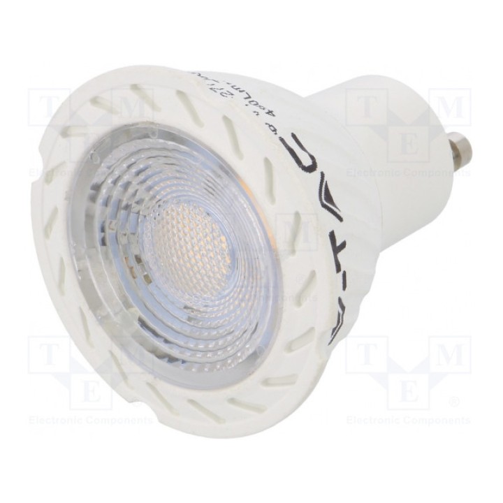 Лампочка LED теплый белый GU10 V-TAC SKU 165 (3800157627788)