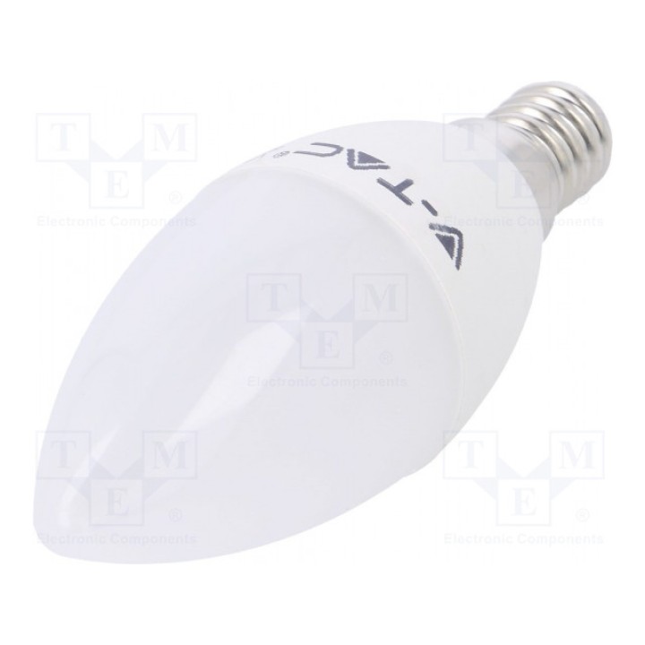 Лампочка LED теплый белый E14 V-TAC SKU 111 (3800157637107)
