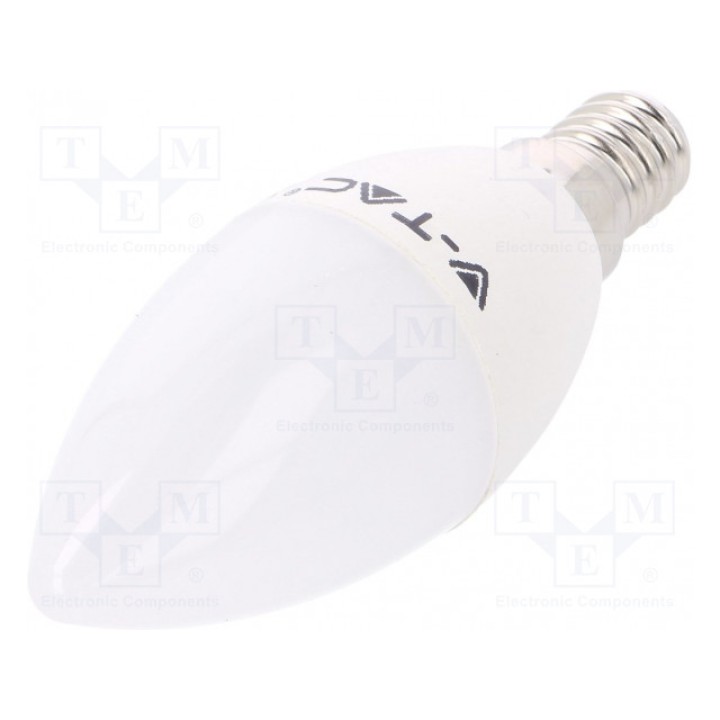 Лампочка LED холодный белый E14 V-TAC SKU 113 (3800157637121)