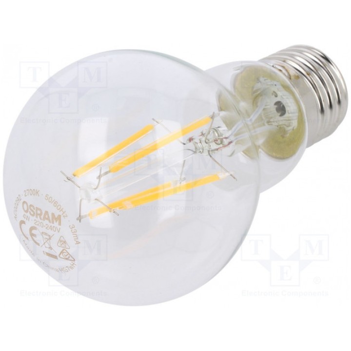 Лампочка LED теплый белый E27 OSRAM 4058075819634 (4058075819634)
