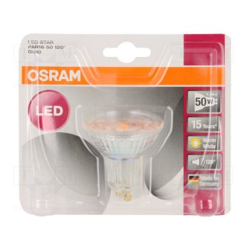 Лампочка LED теплый белый OSRAM OS-GU10-4.4W-WW