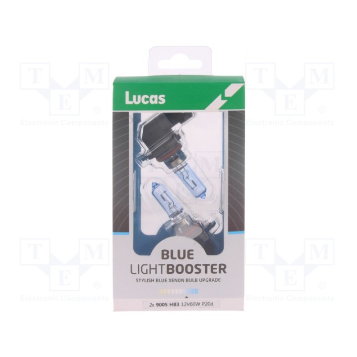 Лампочка автомобильная P20d бело-синий LUCAS LLX9005BLX2 (LLX9005BLX2)