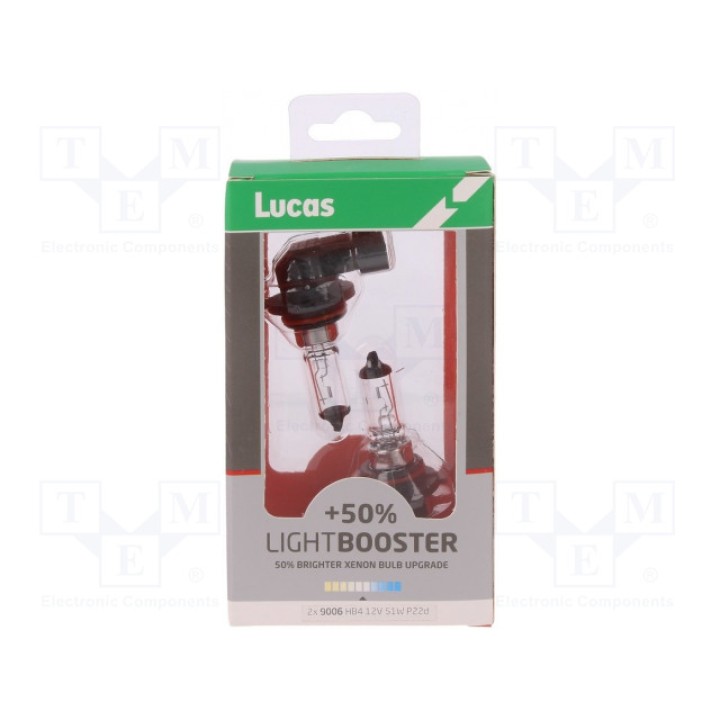 Лампочка автомобильная P22d LUCAS LLX9006XLPX2 (LLX9006XLPX2)