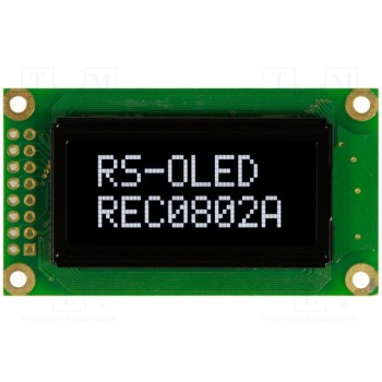 Дисплей OLED RAYSTAR OPTRONICS REC000802AWPP5N0
