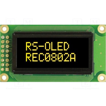 Дисплей OLED RAYSTAR OPTRONICS REC000802AYPP5N0