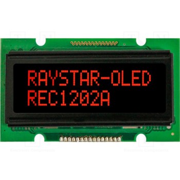 Дисплей oled алфавитно-цифровой RAYSTAR OPTRONICS REC001202ARPP5N00000