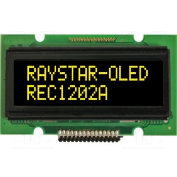 Дисплей oled алфавитно-цифровой RAYSTAR OPTRONICS REC001202AYPP5N00000