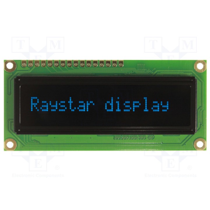 Дисплей oled алфавитно-цифровой RAYSTAR OPTRONICS REC001601ABPP5N00000 (REC001601ABPP5N0)