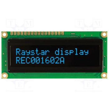 Дисплей OLED RAYSTAR OPTRONICS REC001602ABPP5N0