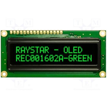 Дисплей OLED RAYSTAR OPTRONICS REC001602AGPP5N0