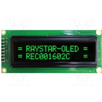 Дисплей OLED RAYSTAR OPTRONICS REC001602CGPP5N0