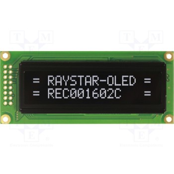 Дисплей OLED RAYSTAR OPTRONICS REC001602CWPP5N0
