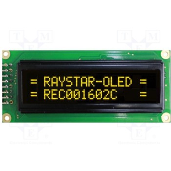 Дисплей OLED RAYSTAR OPTRONICS REC001602CYPP5N0