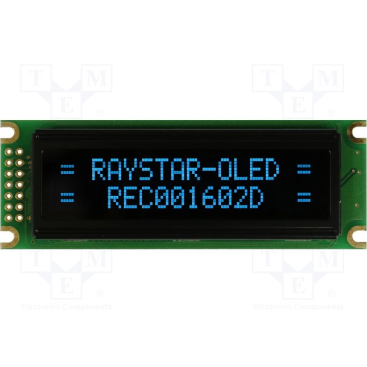 Дисплей OLED RAYSTAR OPTRONICS REC001602DBPP5N00000 (REC001602DBPP5N0)