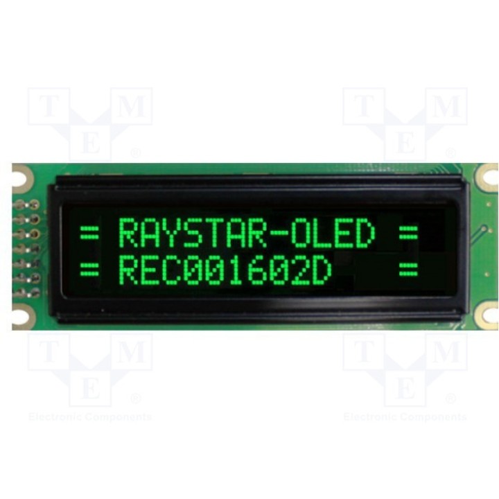 Дисплей OLED RAYSTAR OPTRONICS REC001602DGPP5N00000 (REC001602DGPP5N0)