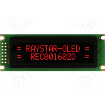 Дисплей OLED RAYSTAR OPTRONICS REC001602DRPP5N0
