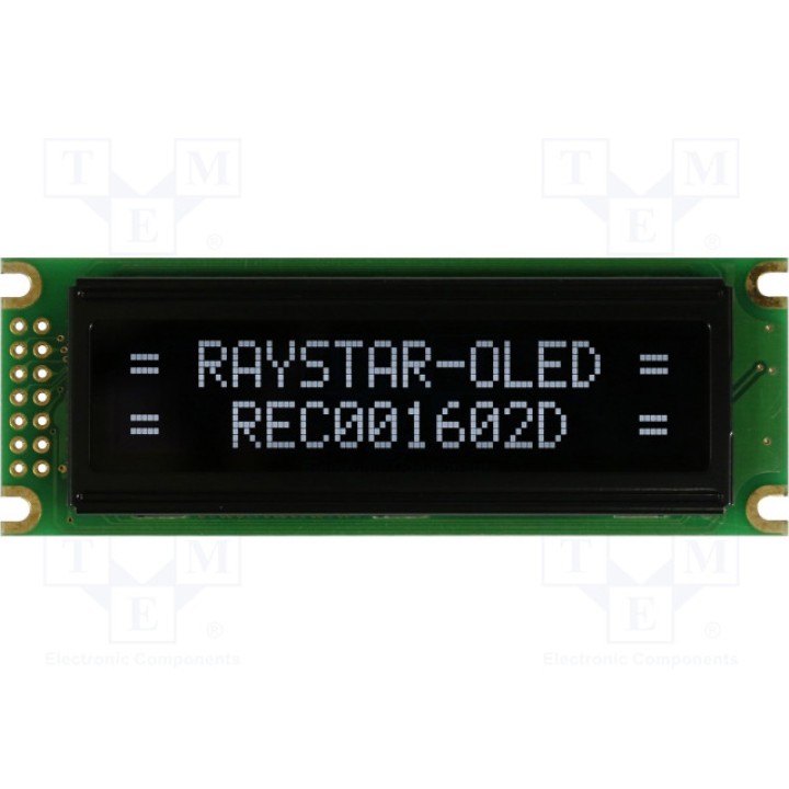 Дисплей OLED RAYSTAR OPTRONICS REC001602DWPP5N00000 (REC001602DWPP5N0)