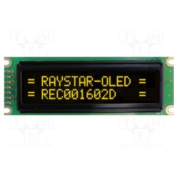 Дисплей OLED RAYSTAR OPTRONICS REC001602DYPP5N0