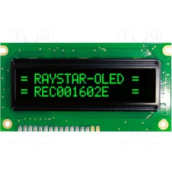 Дисплей OLED RAYSTAR OPTRONICS REC001602HGPP5N0