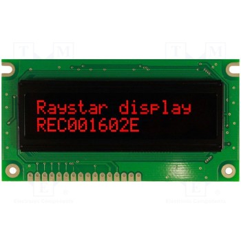 Дисплей OLED RAYSTAR OPTRONICS REC001602HRPP5N0