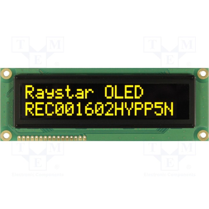 Дисплей OLED RAYSTAR OPTRONICS REC001602HYPP5N00000 (REC001602HYPP5N0)