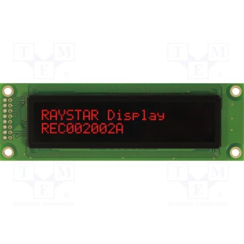Дисплей oled алфавитно-цифровой RAYSTAR OPTRONICS REC002002ARPP5N00000