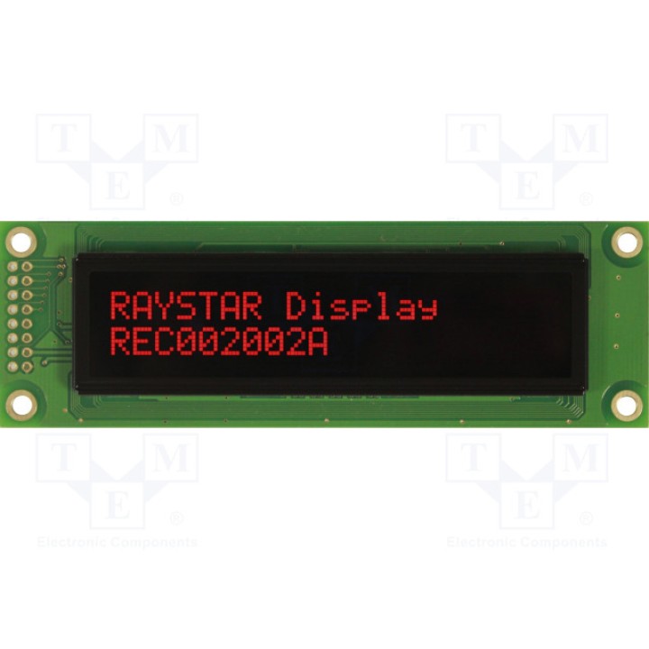Дисплей oled алфавитно-цифровой RAYSTAR OPTRONICS REC002002ARPP5N00000 (REC002002ARPP5N0)