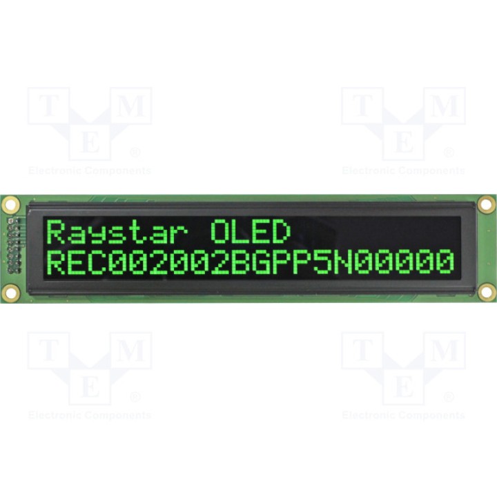 Дисплей oled алфавитно-цифровой RAYSTAR OPTRONICS REC002002BGPP5N00000 (REC002002BGPP5N0)