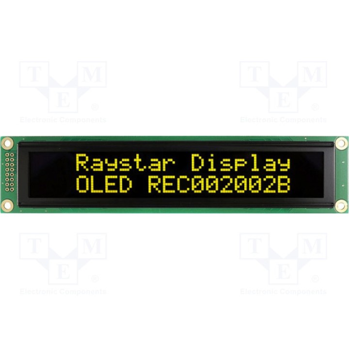 Дисплей oled алфавитно-цифровой RAYSTAR OPTRONICS REC002002BYPP5N00000 (REC002002BYPP5N0)